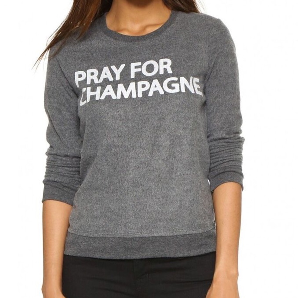Chaser Women’s Pray for Champagne Medium extra soft sweatshirt